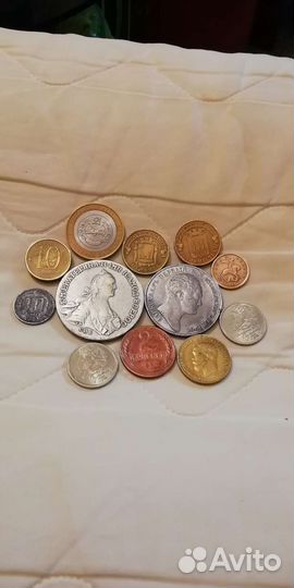 Монеты, царские, СССР, Россия купюры иностранные