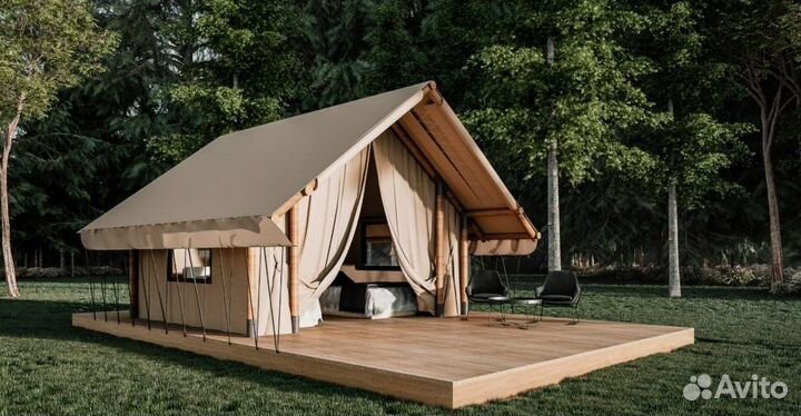 Сафари-палатка для глэмпинга 4x3 м
