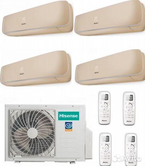 Hisense AMW4-36U4SAC+AMS-09UR4svetg67 (С) 4 шт