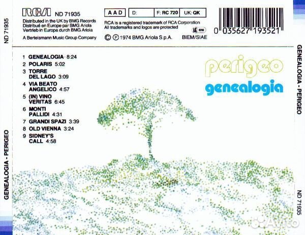 Perigeo - Genealogia (1 CD)