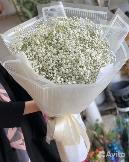 WOW Букеты из Белой Гипсофилы