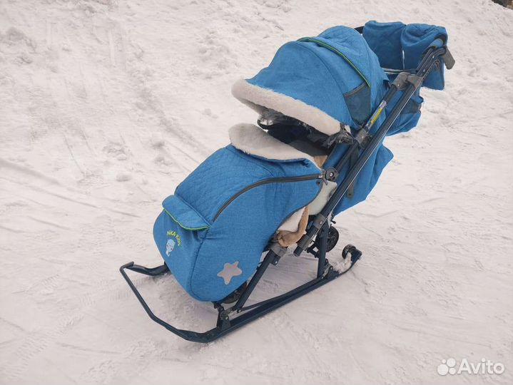 Детские санки коляска ника