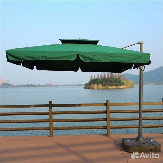 Зонт для кафе AFM-300SQG-Green (3,0x3,0)