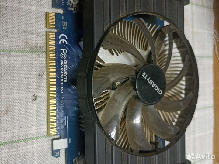 Видеокарта gv-n450d3-1gi