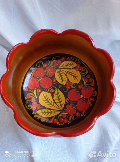 Хохлома ваза для фруктов