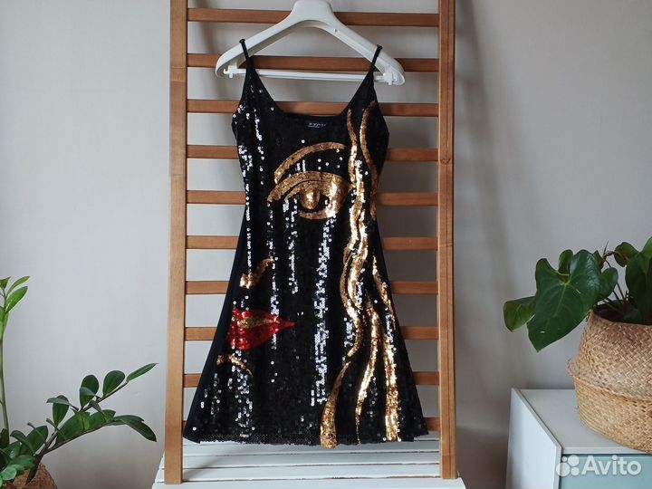 Платье стиль Sciaparelli пайетки S
