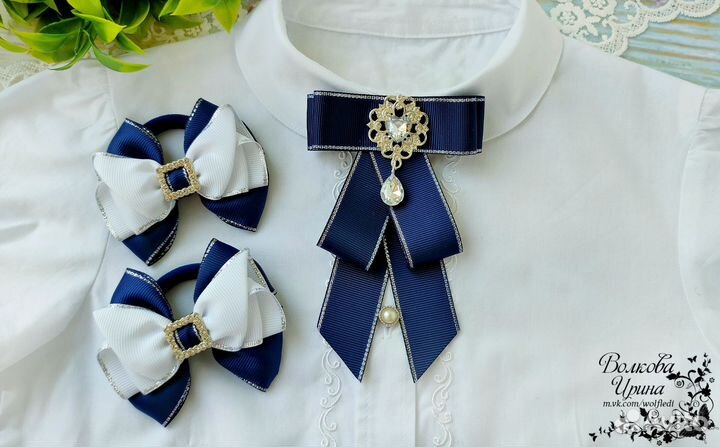 Галстуки для девочки ручной работы
