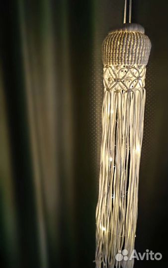Абажур макраме, светильник