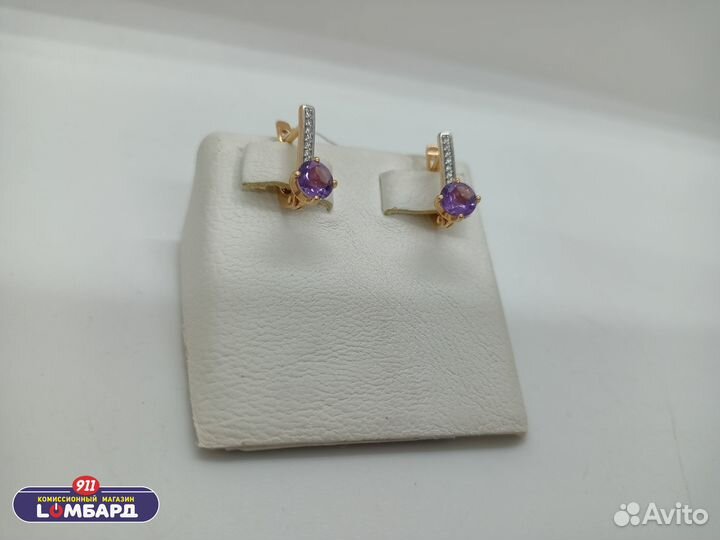 Золотые серьги 585