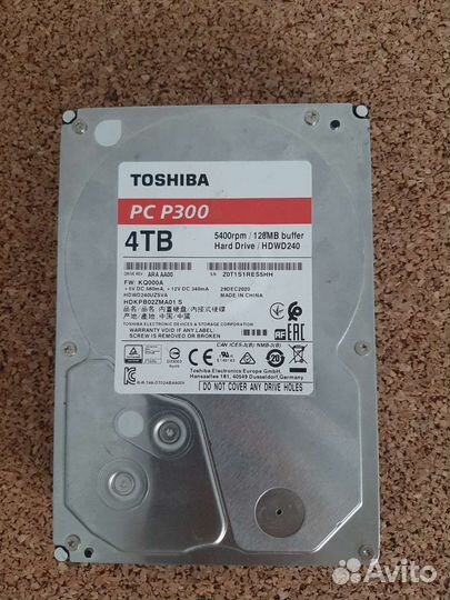 Жесткий диск Toshiba 4тб