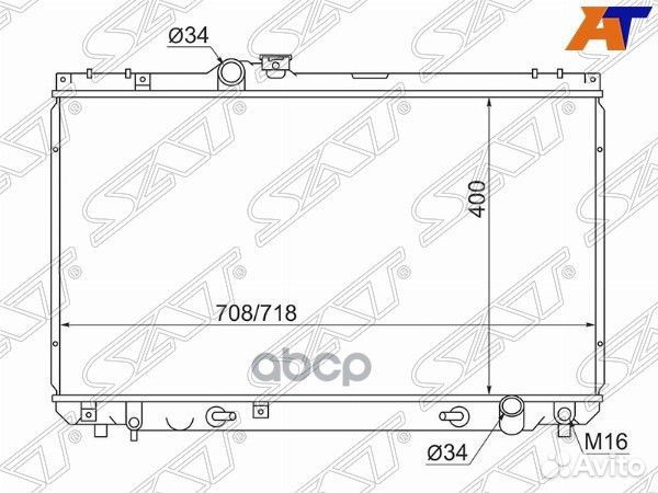 Радиатор toyota mark II -04 sgty0005100 Sat