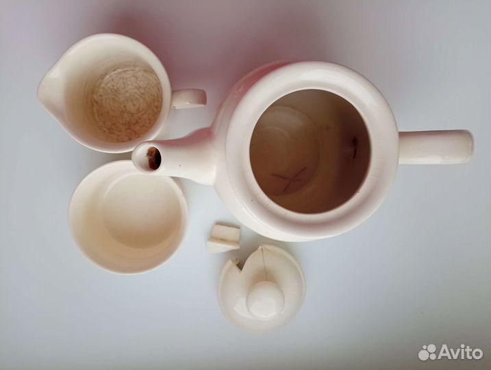 Заварочный чайник, молочник, пиала. Англия 1995 г