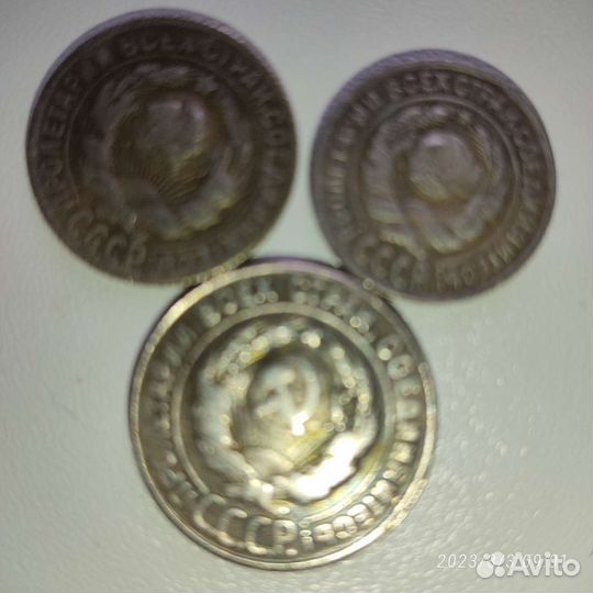 Разменный знак 1918г. 5,3,1 р.Копии редких монет