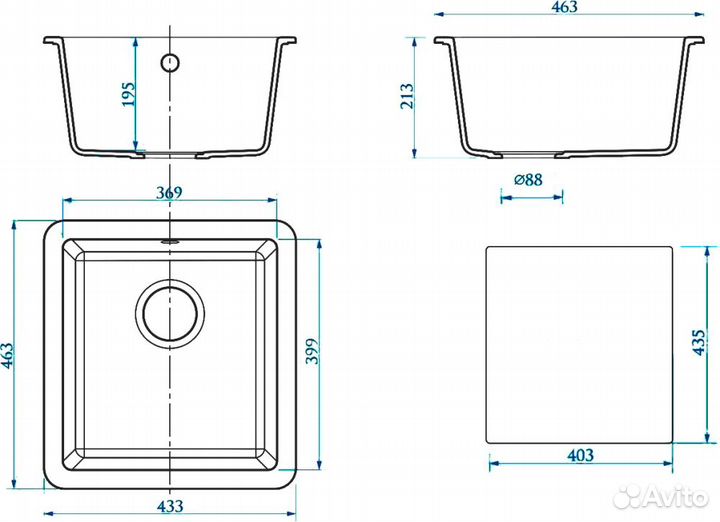 Мойка кухонная Marrbaxx Эльза Z027 черная