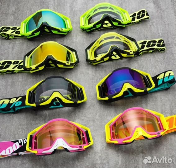 Очки кроссовые 100% на любой шлем