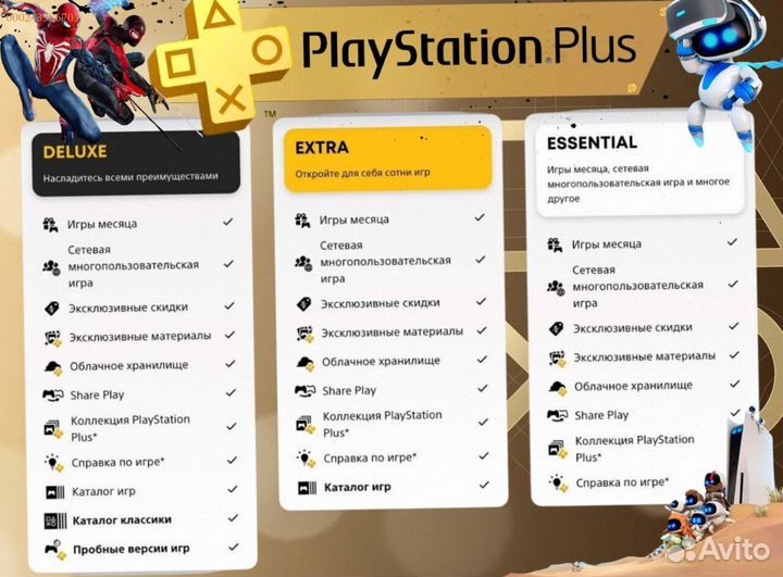 Подписка ps plus delux Украина ps5 ps4 (Арт.52348)