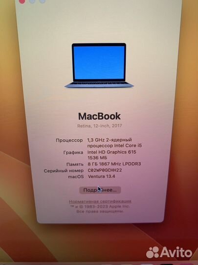 Apple MacBook 12 2017 (2018) i5 8-512