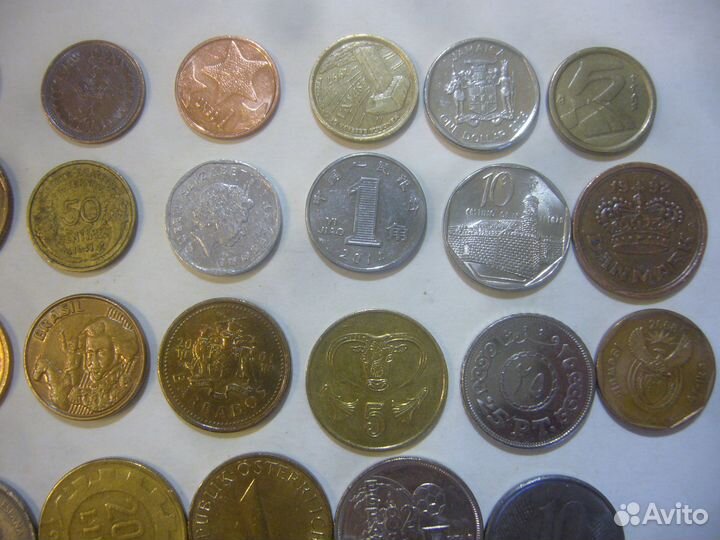 Подборка иностранных монет 45 шт