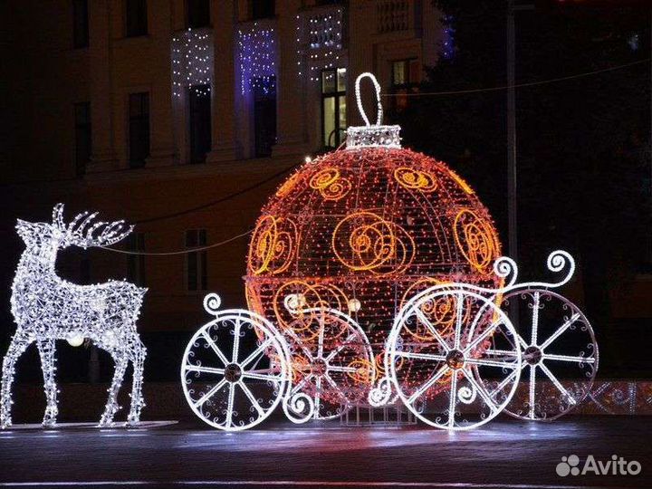 Большие светящиеся фигуры для улицы