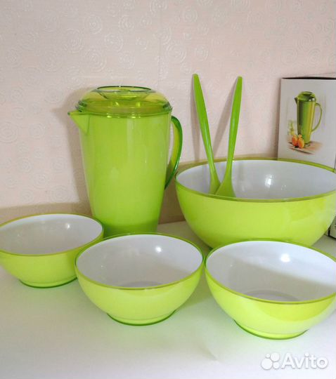 Набор летней посуды пластик
