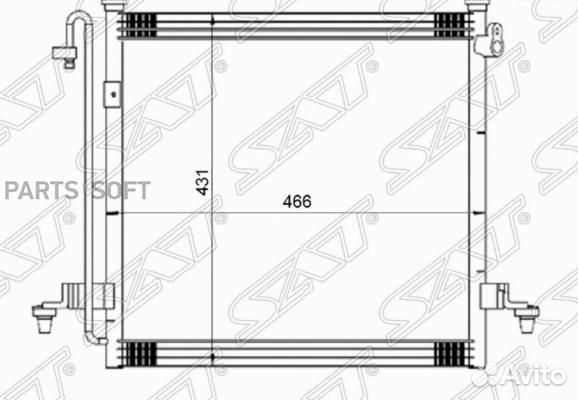 Радиатор кондиционера Митсубиси Л200 05