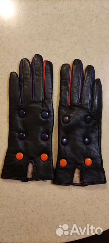 Перчатки женские кожаные черные и коричневые