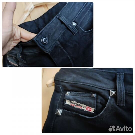 Diesel джинсы 44 (29) женские черные