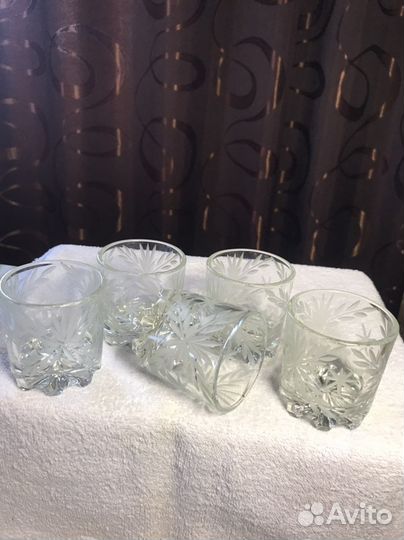 Хрустальные стаканы стопки СССР 70-80 г