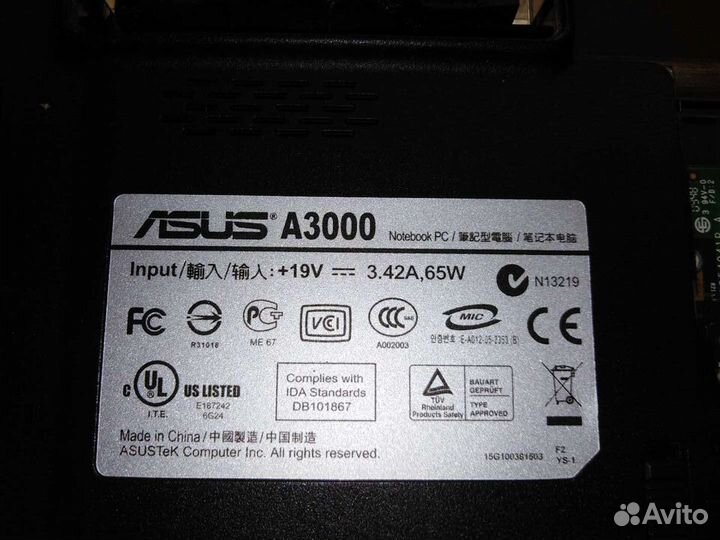 Ноутбук asus A3000
