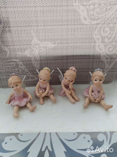 Фарфоровые статуэтки балерины - ангелочки Pavone