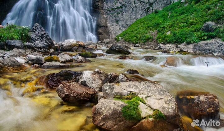 Абхазия джиппинг / Абхазия Гегский Водопад и Рица