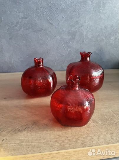 Ваза гранат стекло
