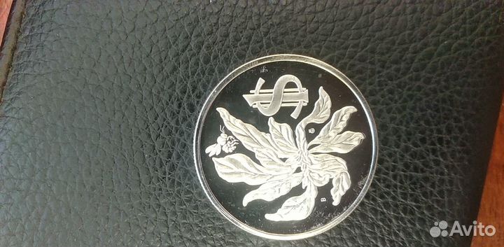 Каймановы острова 1 доллар, 1974 г.Серебро