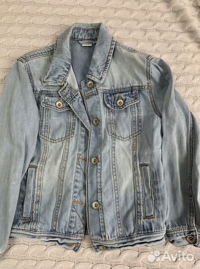 Джинсовый пиджак и комбинезон для девочки