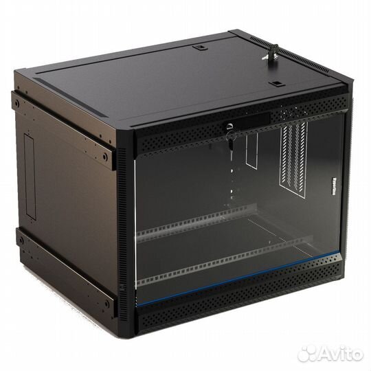 Шкаф настенный 15U Hyperline TWB-FC-1566-GP-RAL900