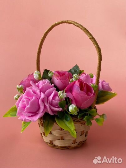 Корзинка мыльных цветов