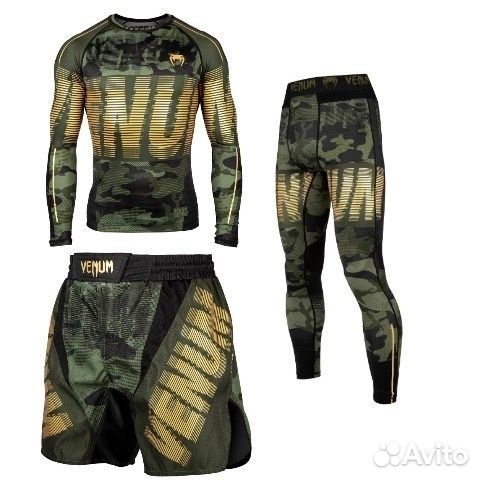 Комплект Рашгард Шорты Тайтсы Venum Tactical