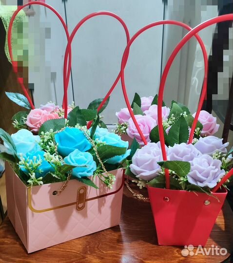 Букет роз из мыла