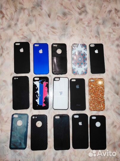Чехлы,стекла,пленки на iPhone 5,6,7