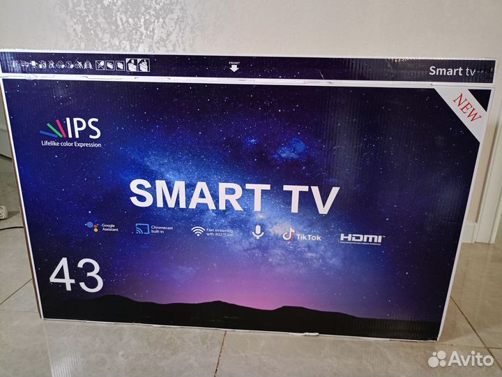 Телевизор SMART tv новый 43 диагональ