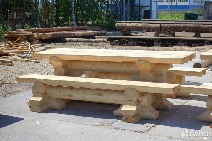 Сруб, Дачная мебель из оцилиндрованного бревна