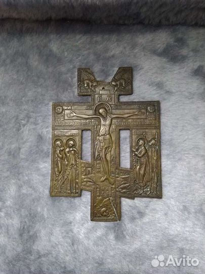 Складень.Крест распятие с предстоящими.Икона