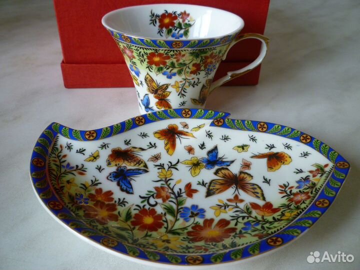 Фарфоровая чайная пара (кнр)