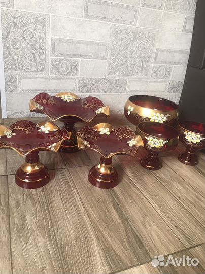 Ваза для фруктов богемия