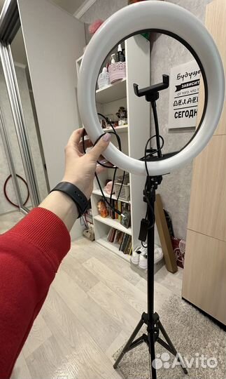 Штатив для телефона с лампой