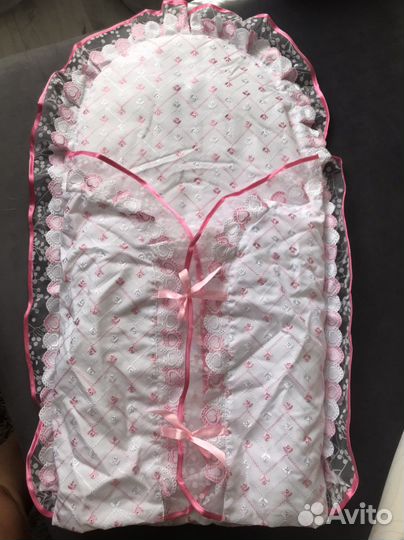 Конверт для выписки из роддома для девочки