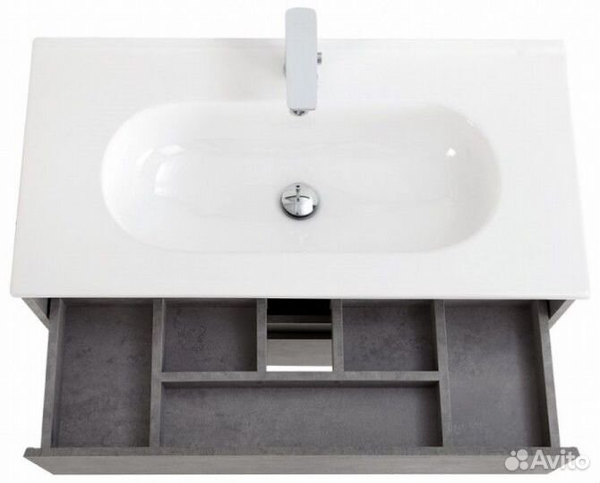 Тумба с раковиной BelBagno Kraft 90-LOV-900 Cemento Grigio