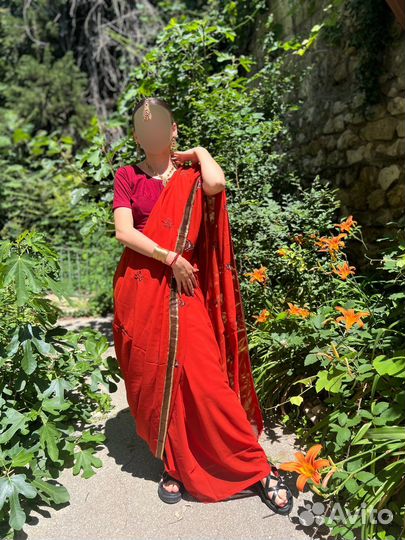 Индийское сари + топ чоли