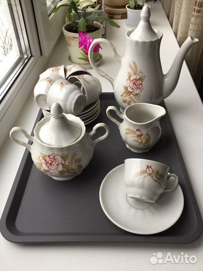 Кофейный сервиз 6 персон Добрушский фарфор. СССР