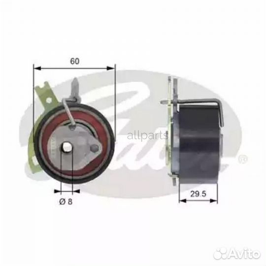 Gates T43186 ролик натяжной\ Citroen C5, Peugeot 407 2.2HDi 06